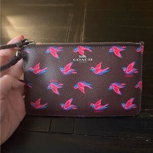 Coach Happy Bird Wristlet